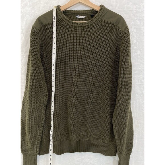 True Measure Of A Man Mens Sweater XL Military Utility Cotton Green - Picture 6 of 7